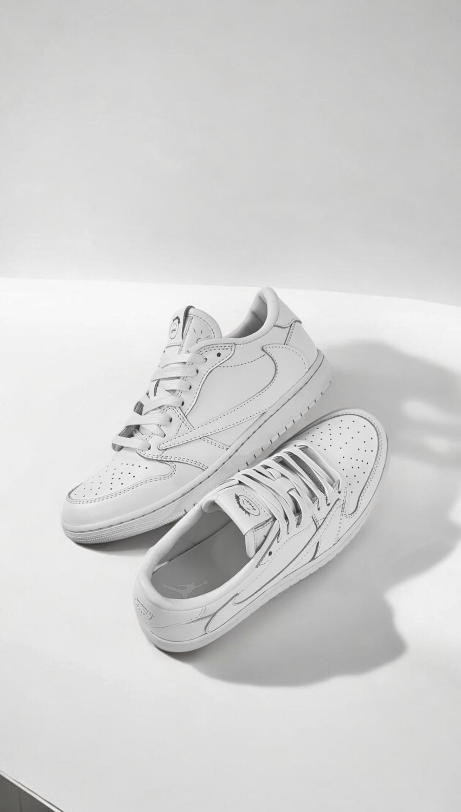 Customs AJ1 TS low triple white